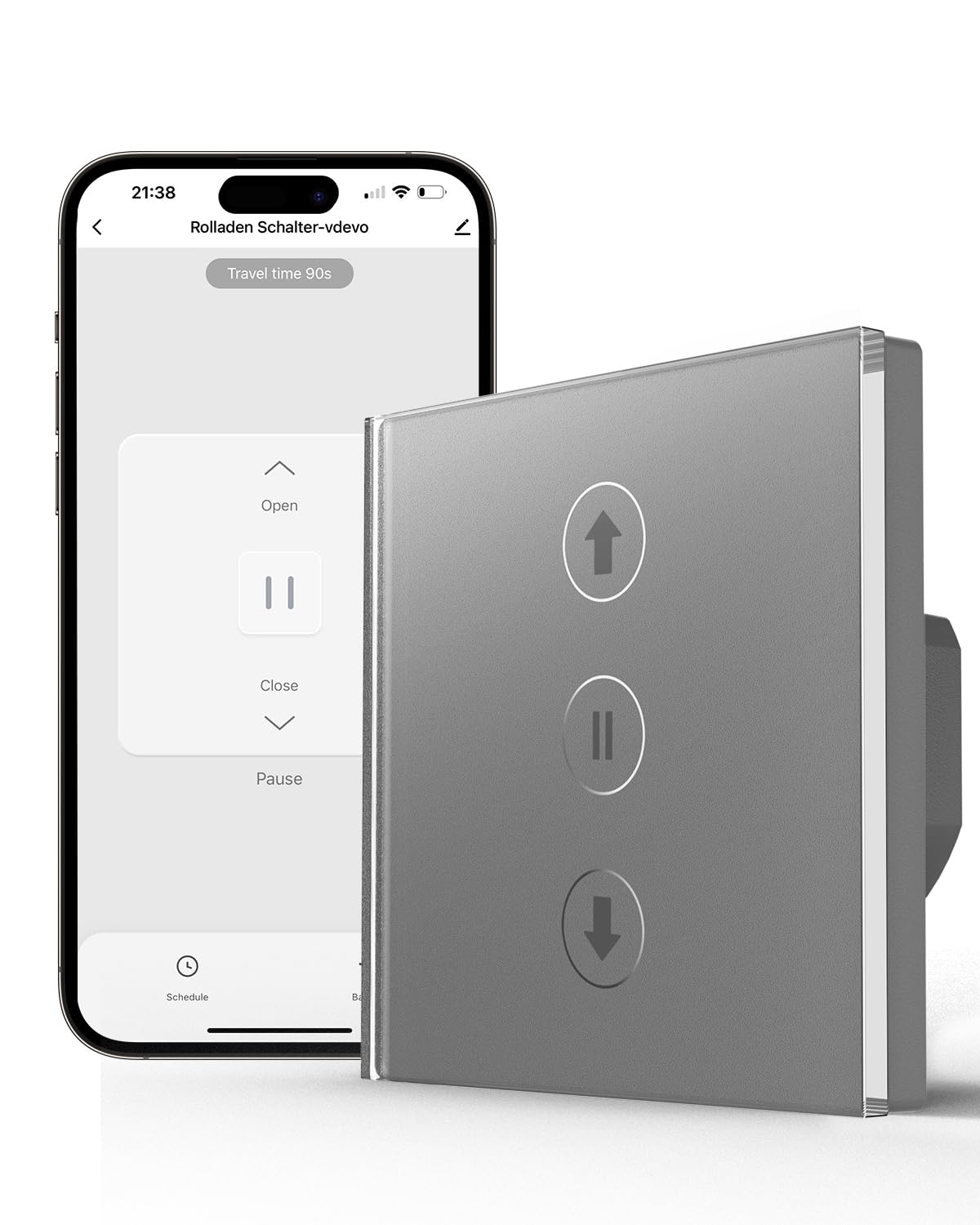 Przełącznik rolet połączony z Wi-Fi, dotykowy przełącznik rolet, inteligentne sterowanie za pomocą aplikacji SmartLife, sterowanie głosowe Alexa/Google, programowalny timer