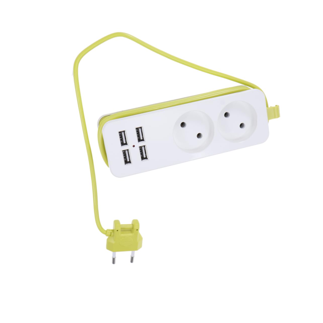 DOITOOL Wielofunkcyjna listwa zasilająca z portami USB i gniazdami Smart Charging do sklepu i biało-zielona