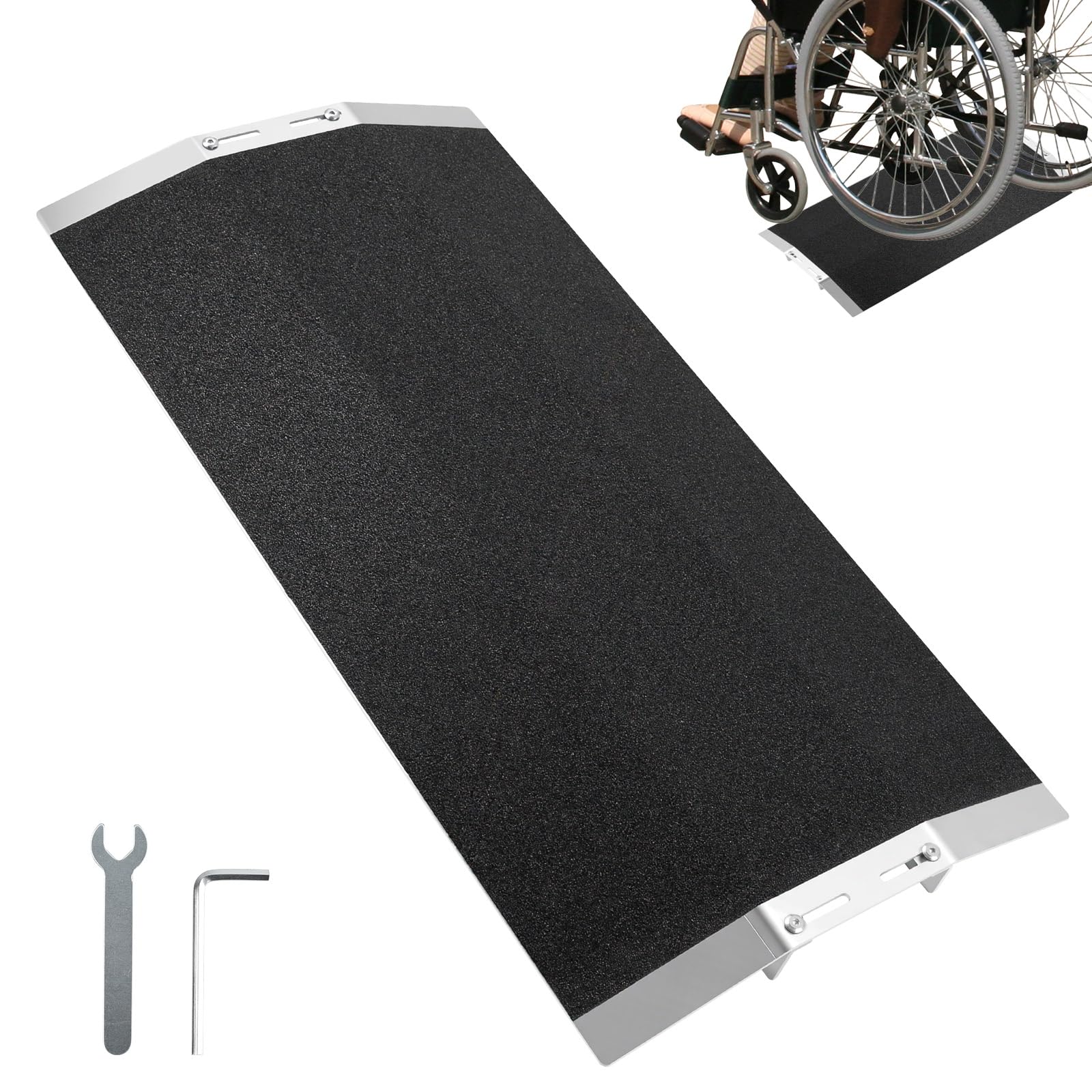 Wielofunkcyjna aluminiowa rampa progowa, szerokość 80 cm, nośność 300 kg