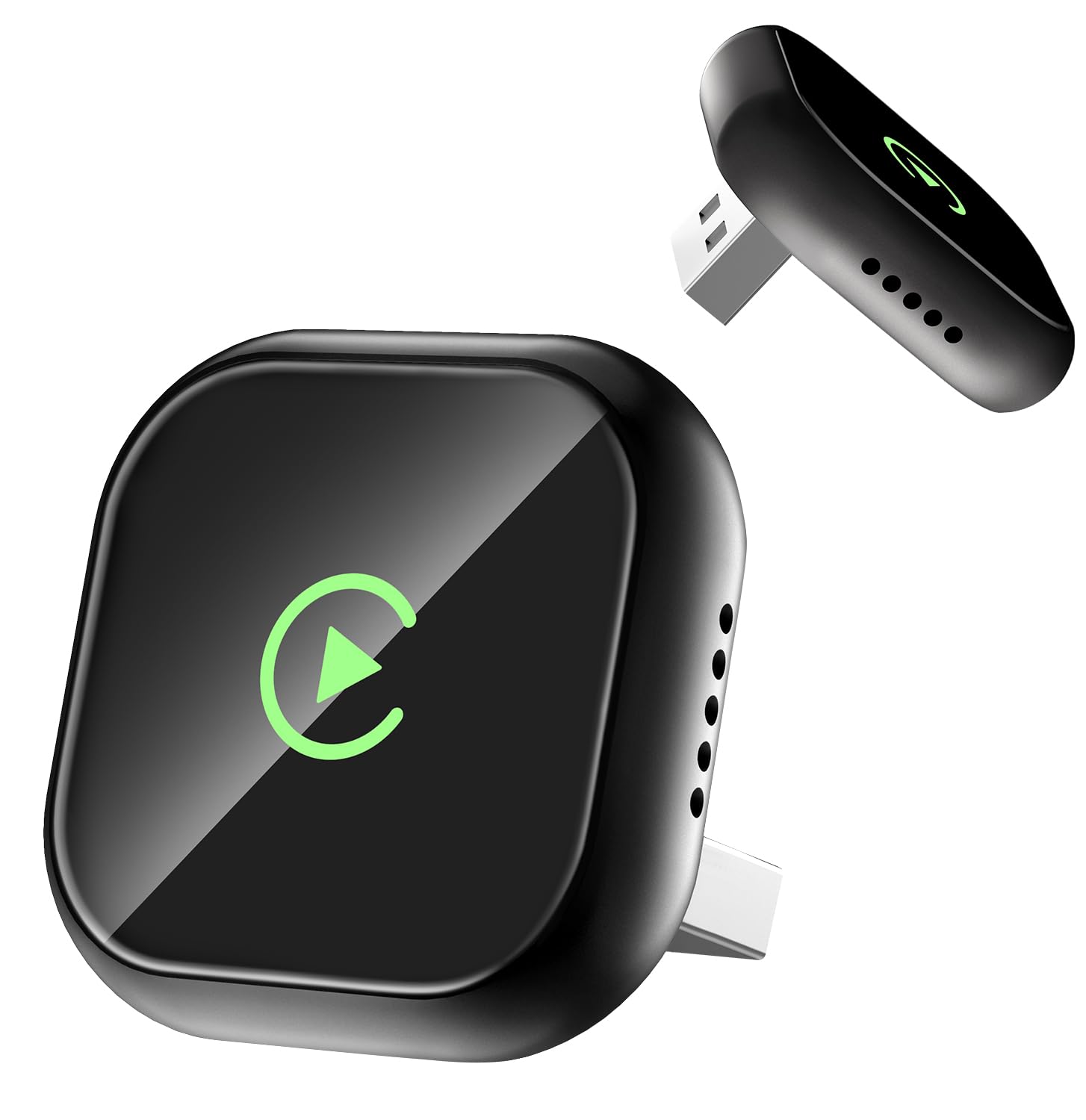 Bezprzewodowy adapter CarPlay 2025 do Apple, ulepszony przewodowy do bezprzewodowego, mini konstrukcja USB-C/typu C, Plug and Play, bez opóźnień, Bluetooth + Wi-Fi, stabilne połączenie
