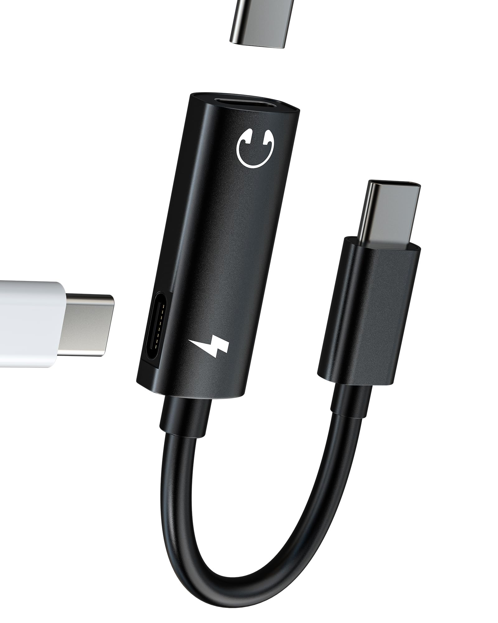 Adapter USB C do gniazda audio (2 w 1) dla Apple IPhone 16 słuchawka ładowarka gniazdo rozdzielacza dla IPad Zestaw słuchawkowy Kabel AUX Złącze kompatybilne z Samsung Dual Splitter Android Telefon