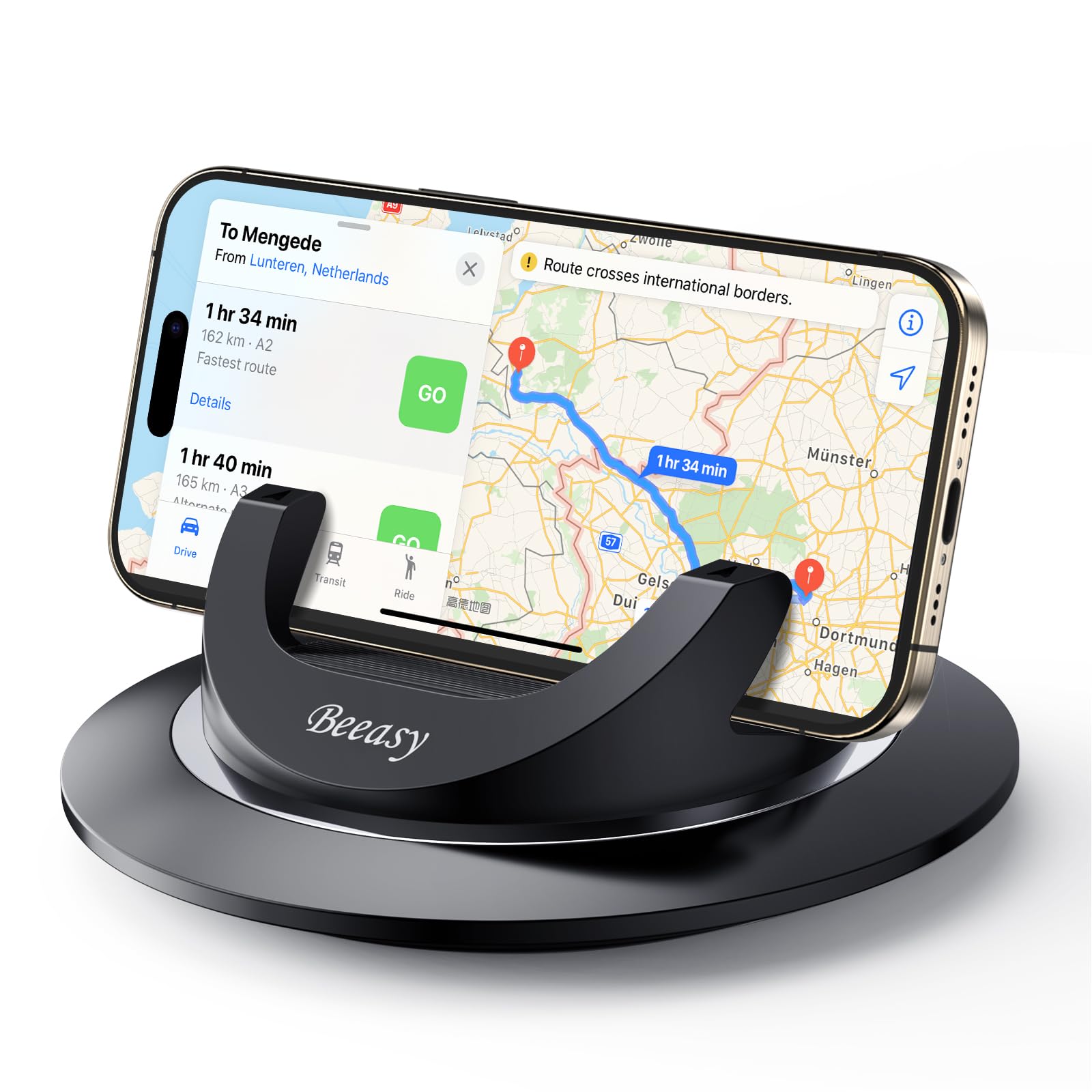Beeasy Uchwyt na telefon samochodowy, uchwyt na telefon samochodowy na deskę rozdzielczą silikonową [obrót o 360°] [obsługa jedną ręką], uchwyt samochodowy na telefon dla smartfonów