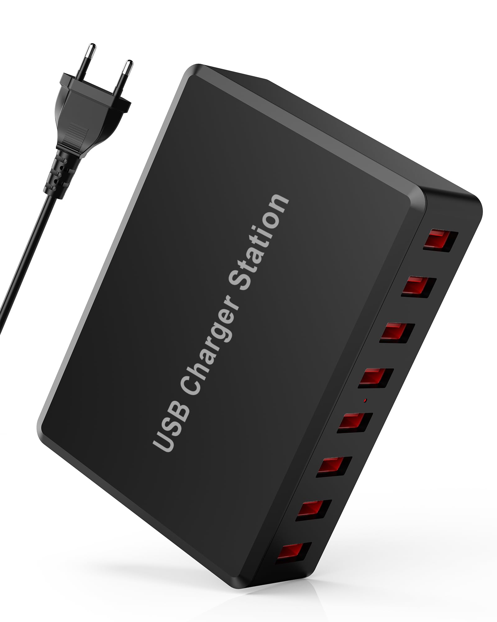 Rsydmny HUB Ładowarka USB, 50 W, 8 portów, Multi USB, 5 V, 10 A, USB, stacja ładująca do wielu urządzeń, do iPhone 15/14/13 Pro Max, iPad, Samsung Galaxy S23, Huawei