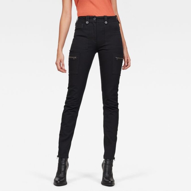 G-Star RAW Kerf Cargo High Skinny Women Dark Black - W25L32
