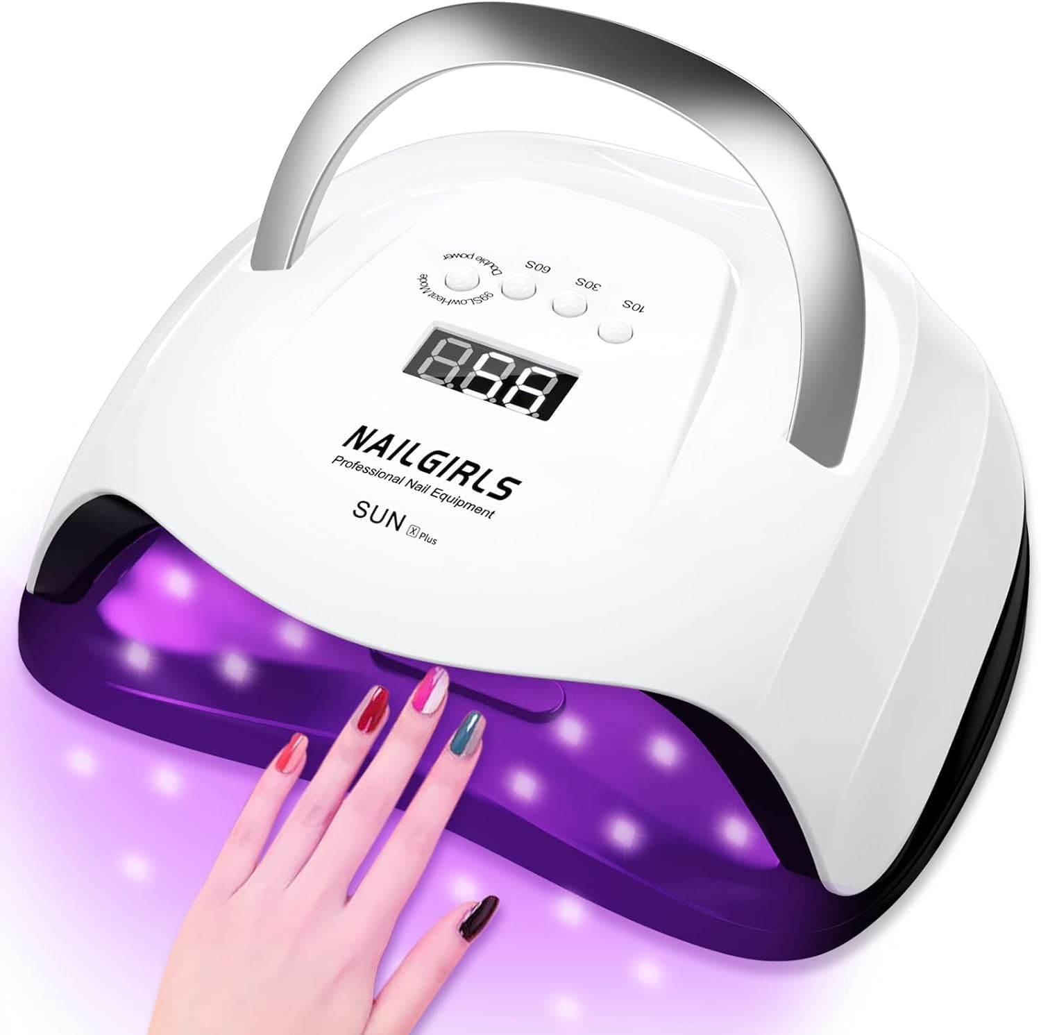 NAILGIRLS UV Lampa do Paznokci 268W Przenośna Automatyczny Czujnik z 4 Timerami – Czarna