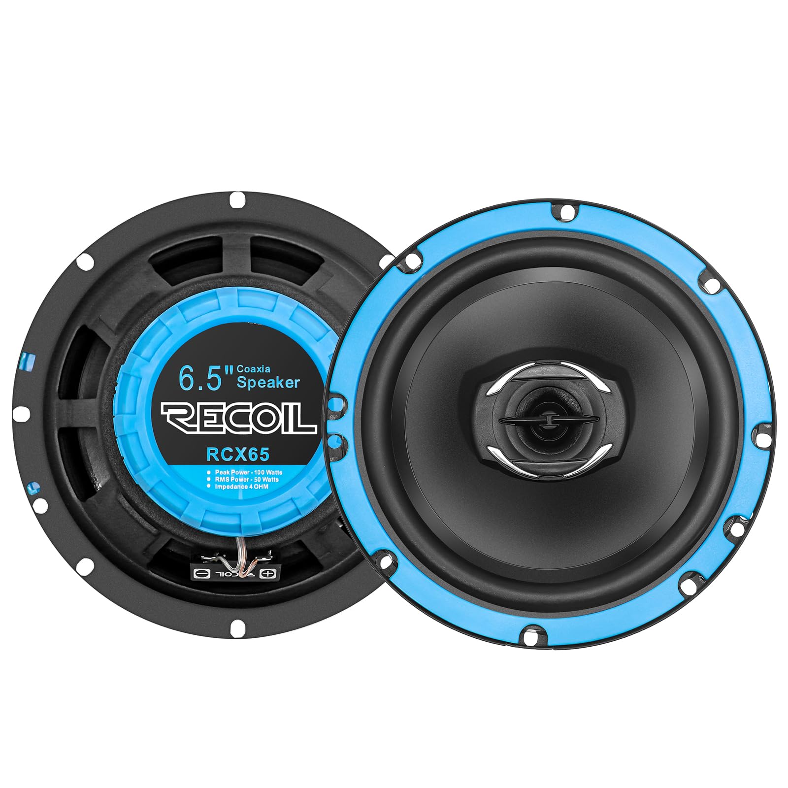 RECOIL RCX65 Echo 6,5 cala (16,5 cm) 2-drożny zestaw głośników współosiowych, para głośników samochodowych